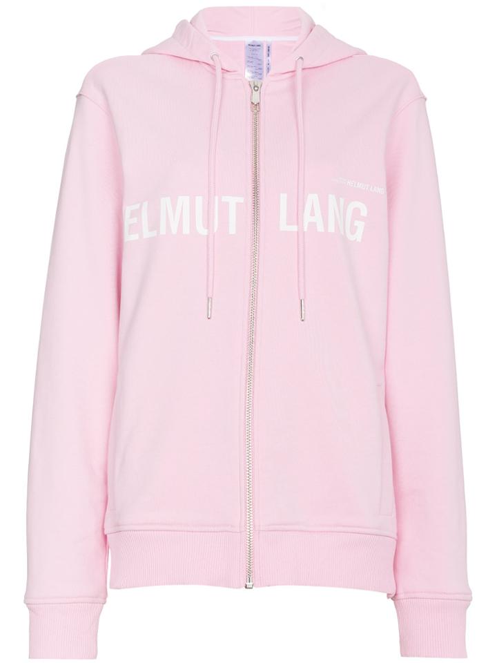Helmut Lang Campaign Print Cotton Hoodie - Pink & Purple