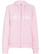 Helmut Lang Campaign Print Cotton Hoodie - Pink & Purple