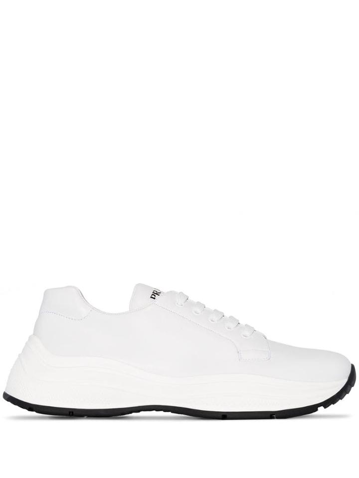 Prada White Bolt X Low-top Sneakers