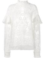 Magda Butrym - Lace Top - Women - Silk/cotton - 36, White, Silk/cotton