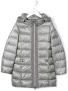 Herno Kids Hooded Puffer Coat, Girl's, Size: 8 Yrs, Grey