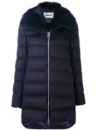 Herno Fur Collar Padded Coat - Blue