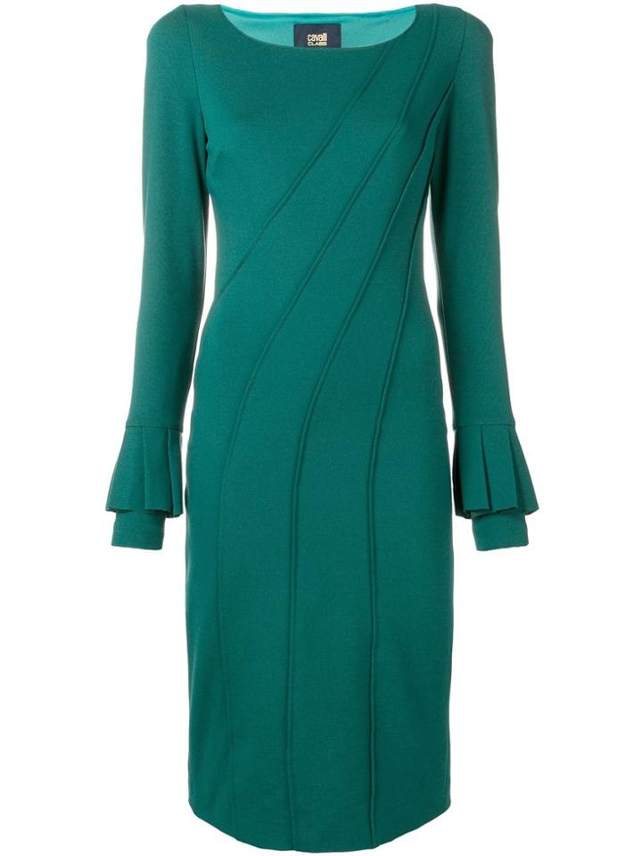 Cavalli Class Fitted Midi Dress - Green
