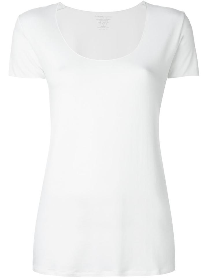 Majestic Filatures Scoop Neck T-shirt, Women's, Size: 3, White, Viscose/spandex/elastane