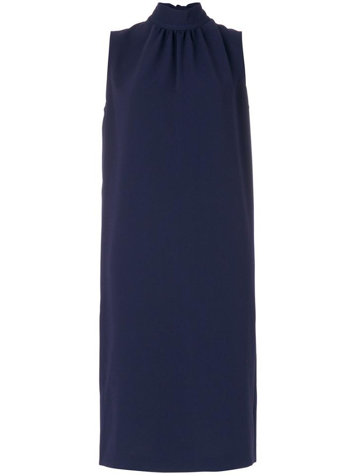 Joseph - Sleeveless Roll Neck Dress - Women - Polyester/triacetate - 38, Blue, Polyester/triacetate