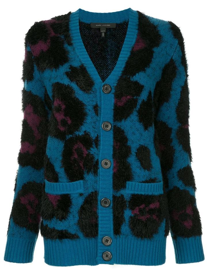Marc Jacobs Leopard Cardigan - Blue