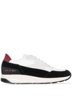 Common Projects Black And White Track Low Top Leather Sneakers