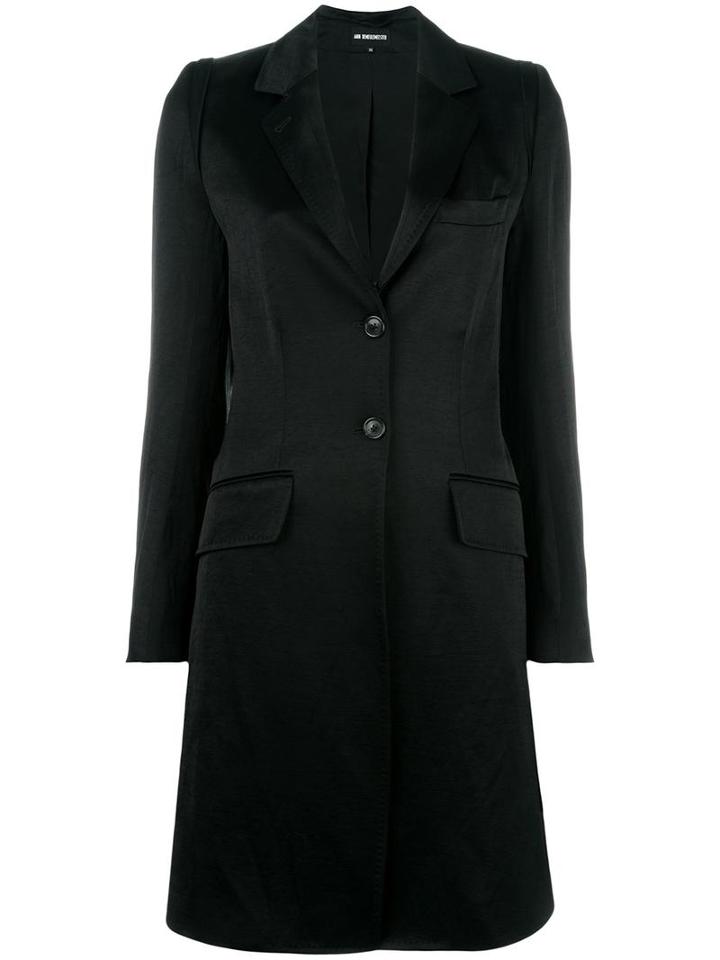 Ann Demeulemeester Delight Coat, Women's, Size: 38, Black, Triacetate/linen/flax/cotton/rayon