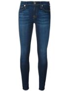 7 For All Mankind Cropped Skinny Jeans, Women's, Size: 30, Blue, Cotton/polyurethane