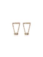 Xiao Wang 14k Yellow Gold Gravity Diamond Stud Earrings - Metallic