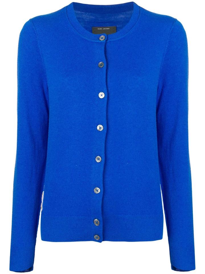 Marc Jacobs Crew Neck Cardigan - Blue