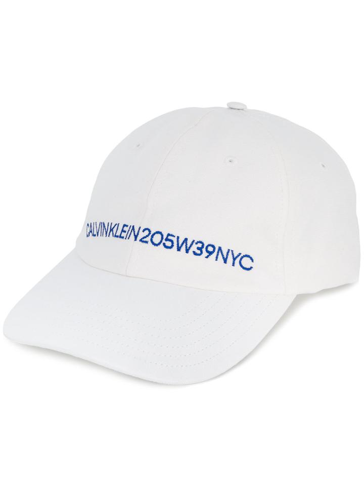 Calvin Klein 205w39nyc Embroidered Logo Cap - White