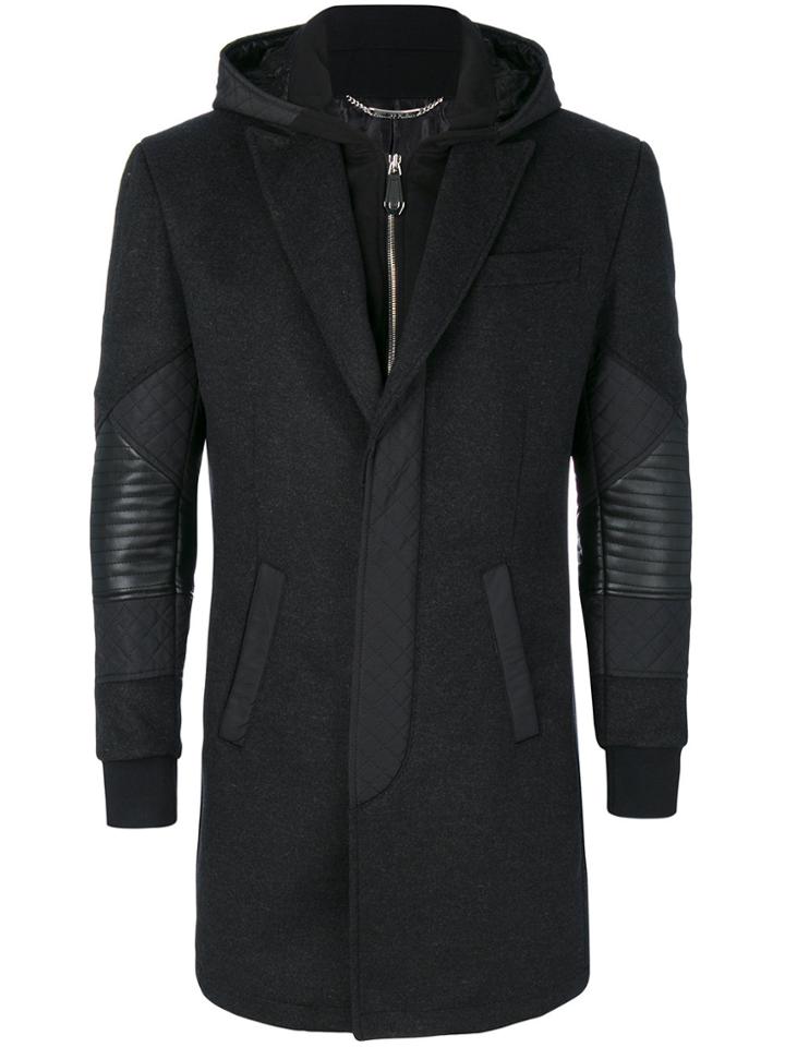 Philipp Plein Long New Isaac Coat - Black