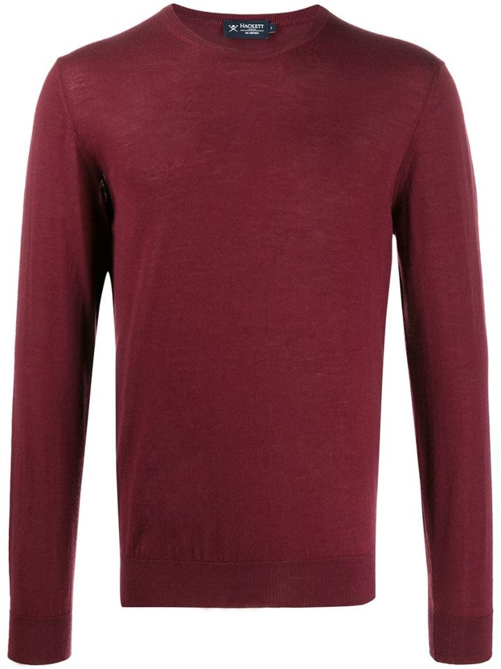 Hackett Fine Knit Crew-neck Jumper - Red