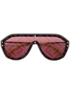 Fendi Eyewear Aviator Style Sunglasses - Metallic