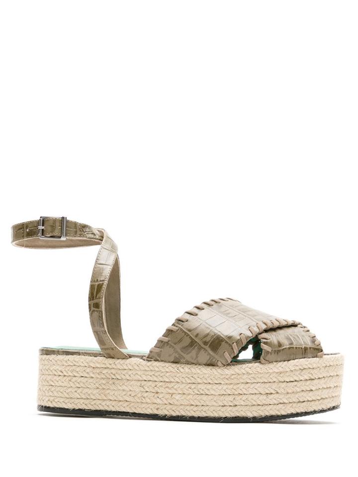 Blue Bird Shoes Cruzada Crocodile Effect Espadrilles - Grey