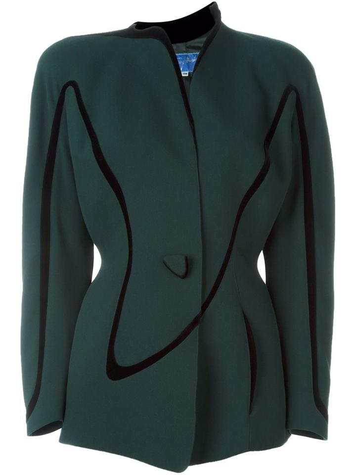 Thierry Mugler Vintage Single Button Blazer - Green