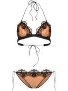 Oseree Classic Triangle Bikini Set - Brown