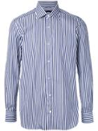 Estnation Striped Shirt, Men's, Size: 41, White, Cotton