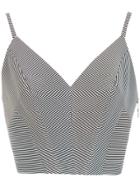 Tufi Duek Striped Cropped Top - Black