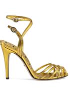 Gucci Sandalo In Pelle Metallizzata - Metallic