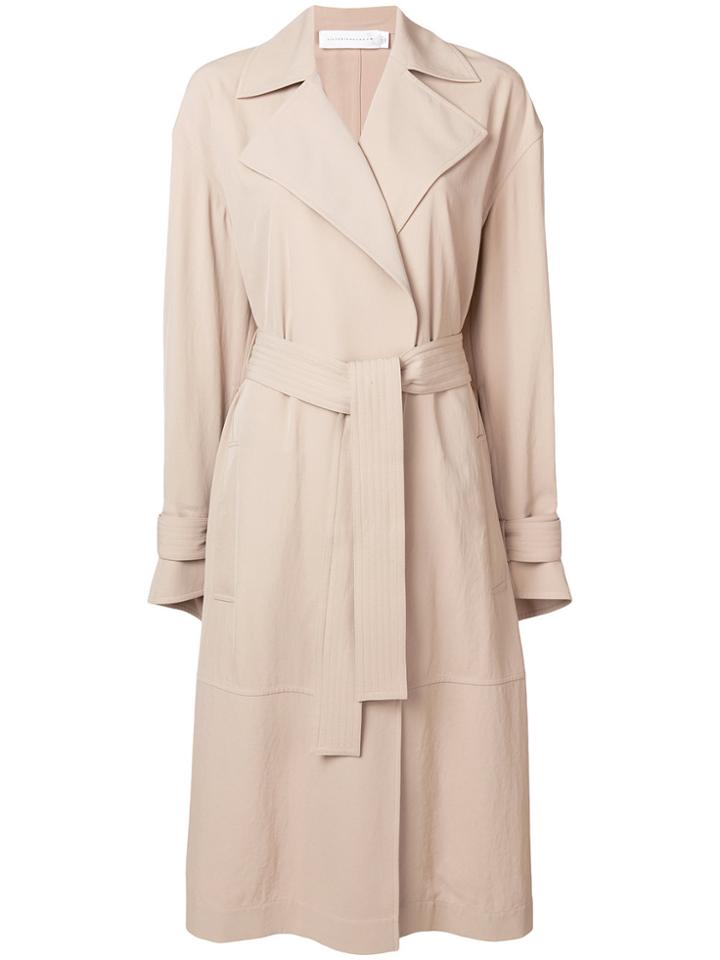 Victoria Beckham Belted Trench Coat - Nude & Neutrals