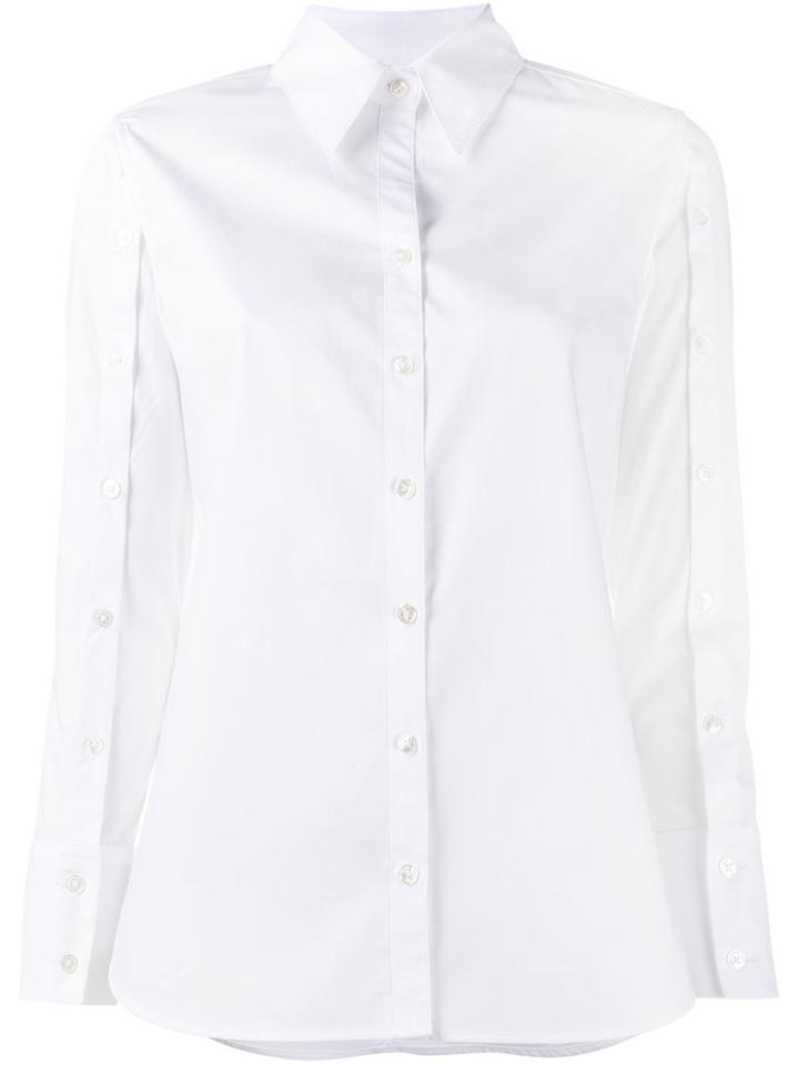 Creatures Of The Wind Buttoned Sleeve Shirt, Women's, Size: 8, White, Cotton