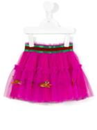 Gucci Kids - Embroidered Tiger Tutu - Kids - Cotton/polyester/polyimide - 24-36 Mth, Pink/purple