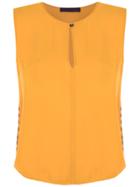 Nk Button Details Blouse - Yellow & Orange