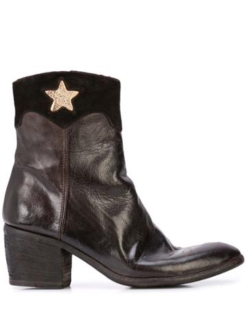 Madison. Maison Star Detail Ankle Boots - Black
