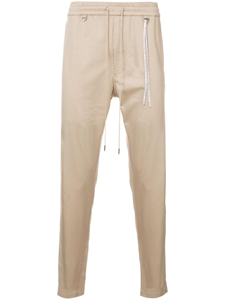 Mastermind Japan Elasticated Waist Slim Fit Trousers - Brown