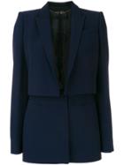 Alexander Mcqueen Sarabande Lace Box Jacket - Blue