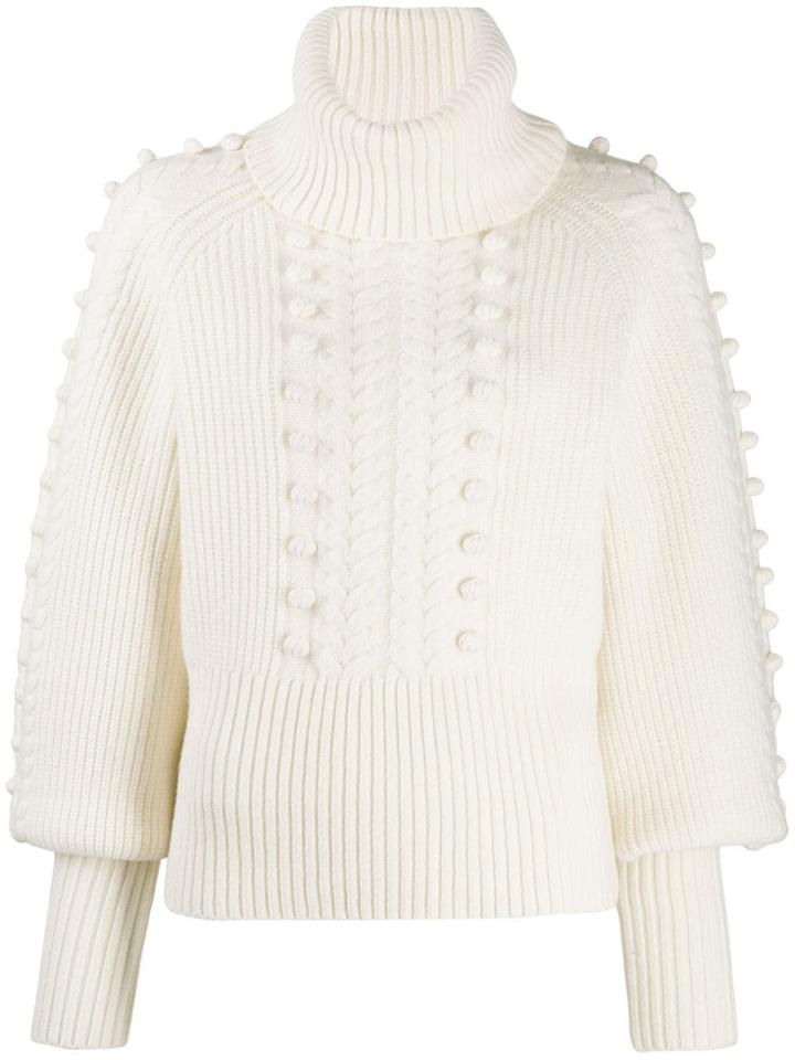 Temperley London Chrissie Bobble Knit Sweater - White