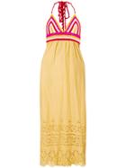 Semicouture Crocheted Halterneck Dress - Yellow & Orange