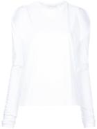 Dion Lee - Cutout Shoulder T-shirt - Women - Cotton - 10, White, Cotton