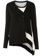 Mara Mac Knitted Asymmetric Cardigan - Black