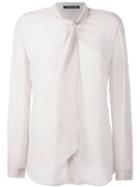 Luisa Cerano Bow Neck Blouse, Women's, Size: 36, Pink/purple, Silk