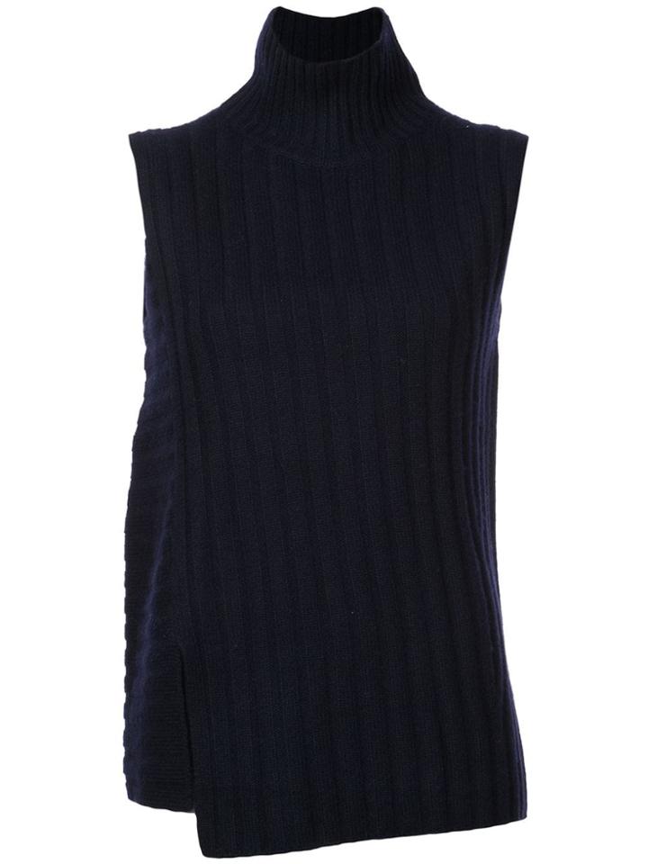 Vince Knitted Turtleneck Vest - Blue