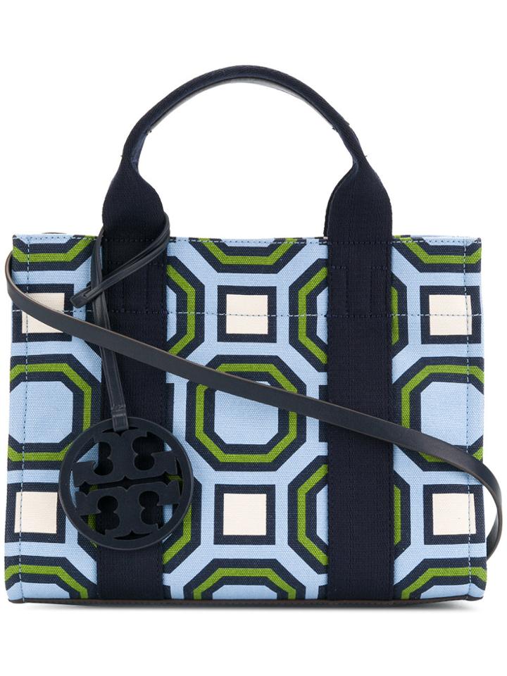Tory Burch Printed Mini Tory Tote - Blue