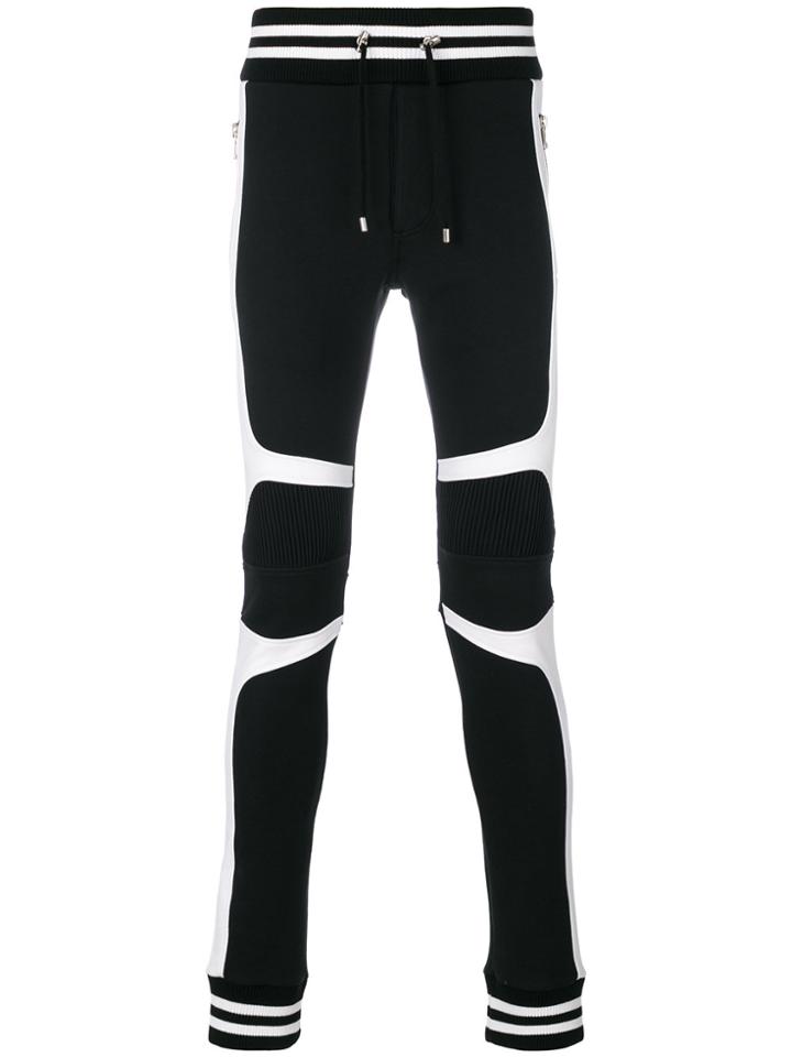 Balmain Stretch Biker Joggers - Black