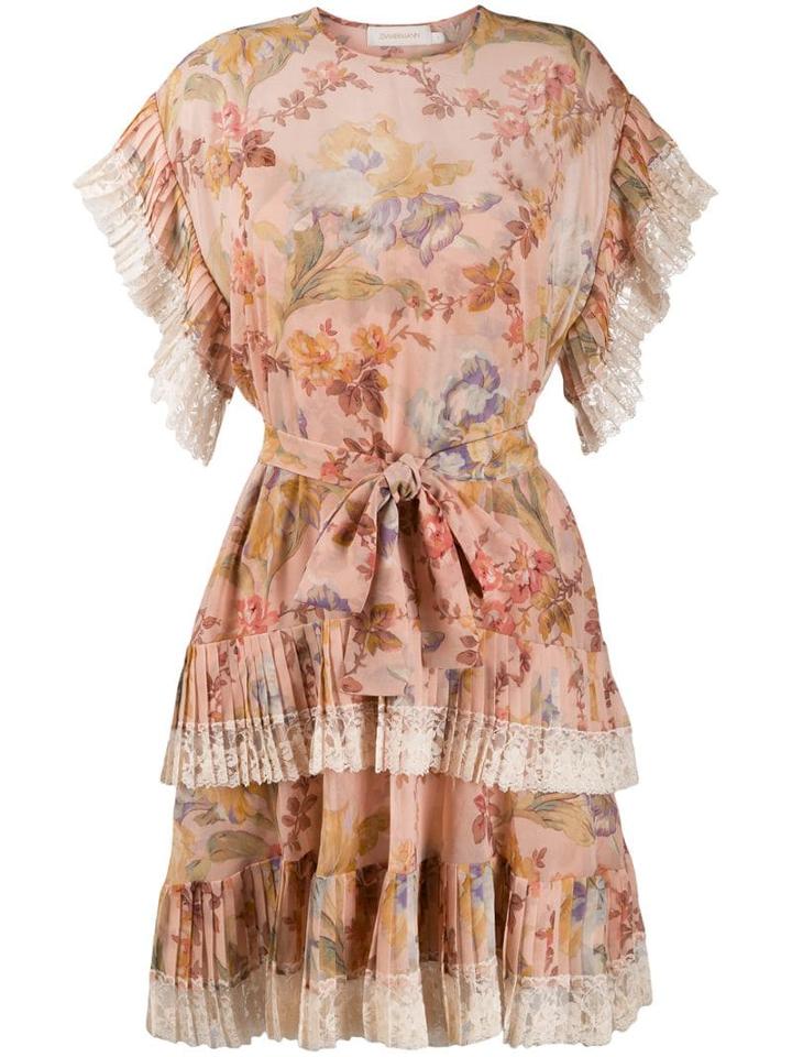 Zimmermann Iris Floral Print Dress - Neutrals