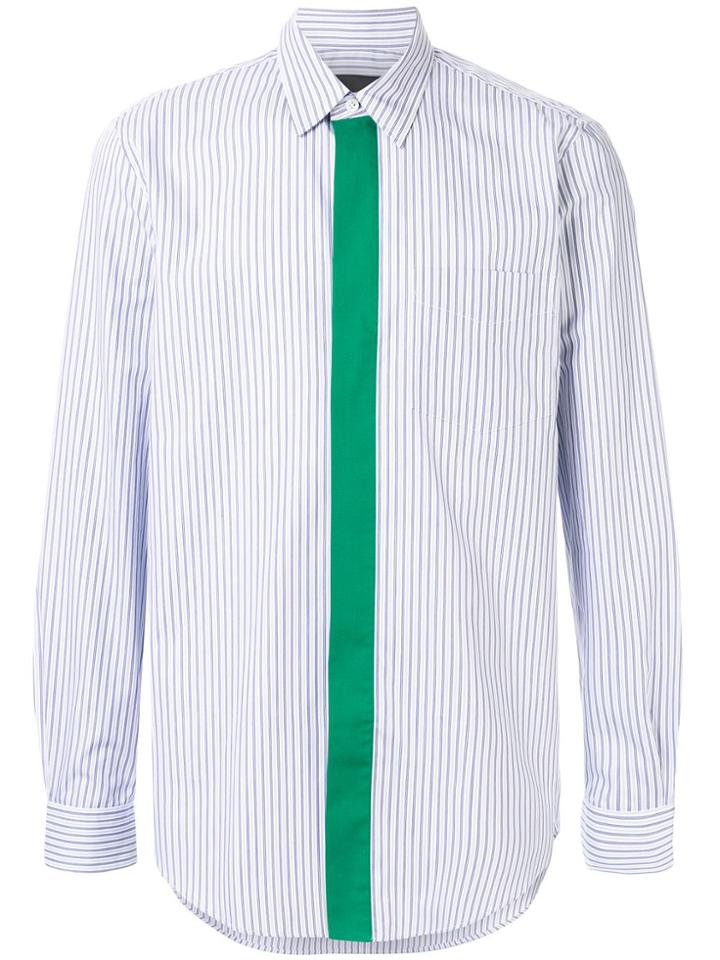 Stella Mccartney Nicholas Contrast-stripe Shirt - Blue