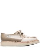 Midnight Studios Beige X Gcox Lace Up Leather Shoes - Neutrals
