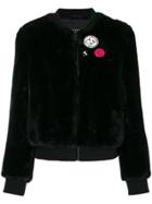 Twin-set Faux Fur Bomber Jacket - Black