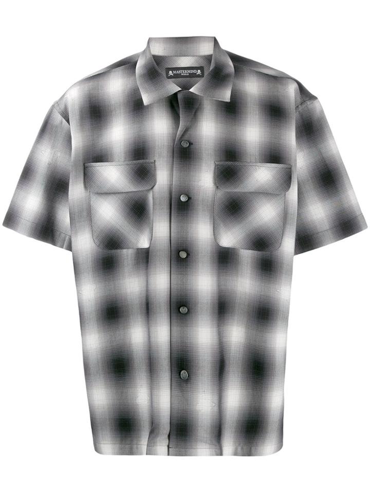 Mastermind World Check Print Shirt - Black