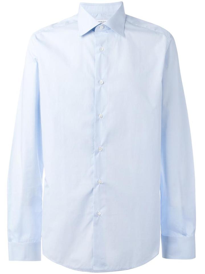 Fashion Clinic Classic Buttoned Shirt, Men's, Size: 42, Blue, Cotton