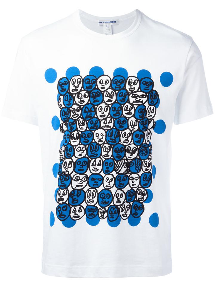 Comme Des Garçons Shirt Printed T-shirt, Men's, Size: Xl, White, Cotton