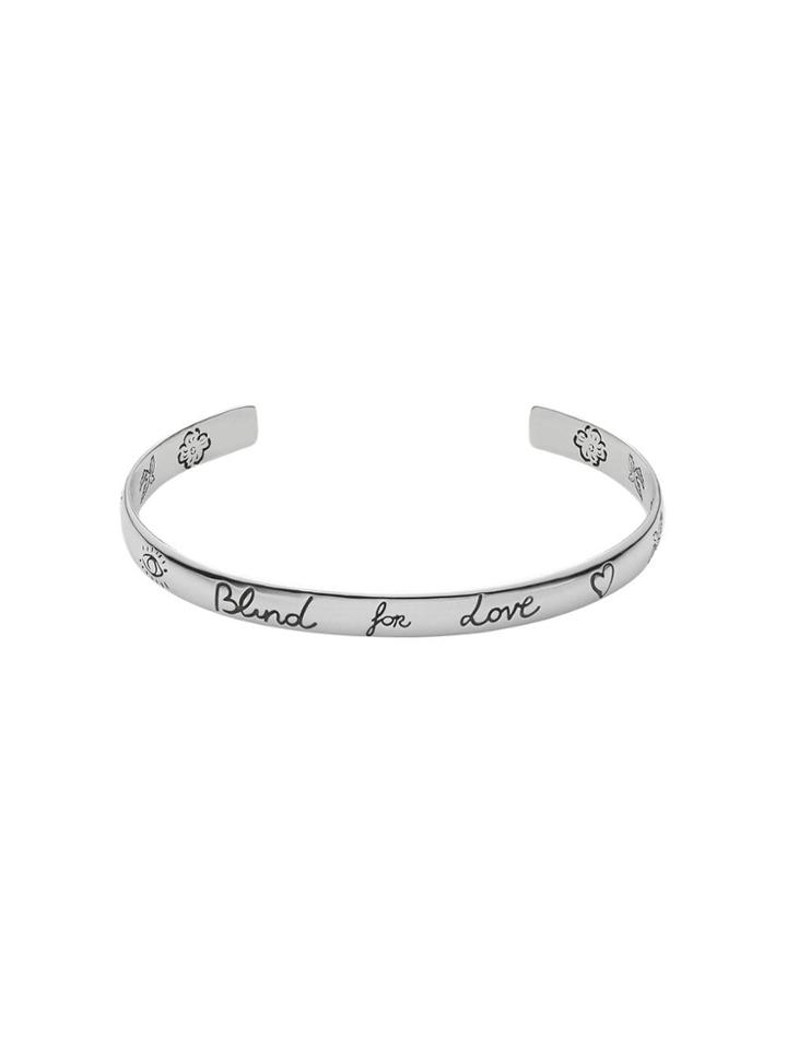 Gucci Blind For Love Bracelet - Silver