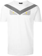Fendi Printed T-shirt, Men's, Size: 54, White, Cotton
