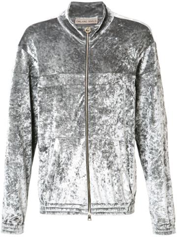 Emiliano Rinaldi Reflective Track Jacket, Men's, Size: 50, Grey, Velvet